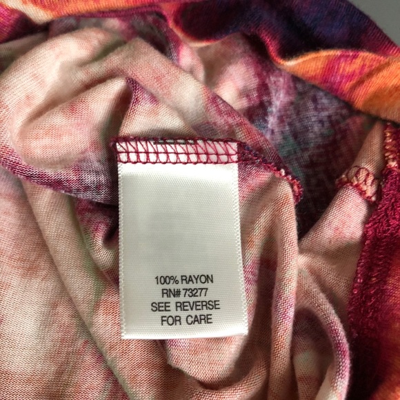 Simply Vera Wang Short Sleeve Top Multicolor L - Picture 4 of 5